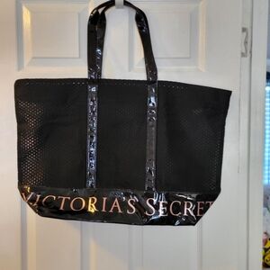 Victoria's Secret Black Mesh Tote Bag